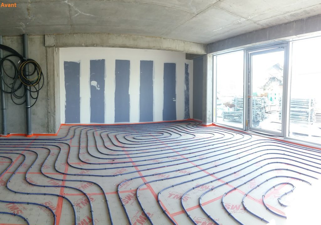 pose de carrelage aménagement de centre de yoga